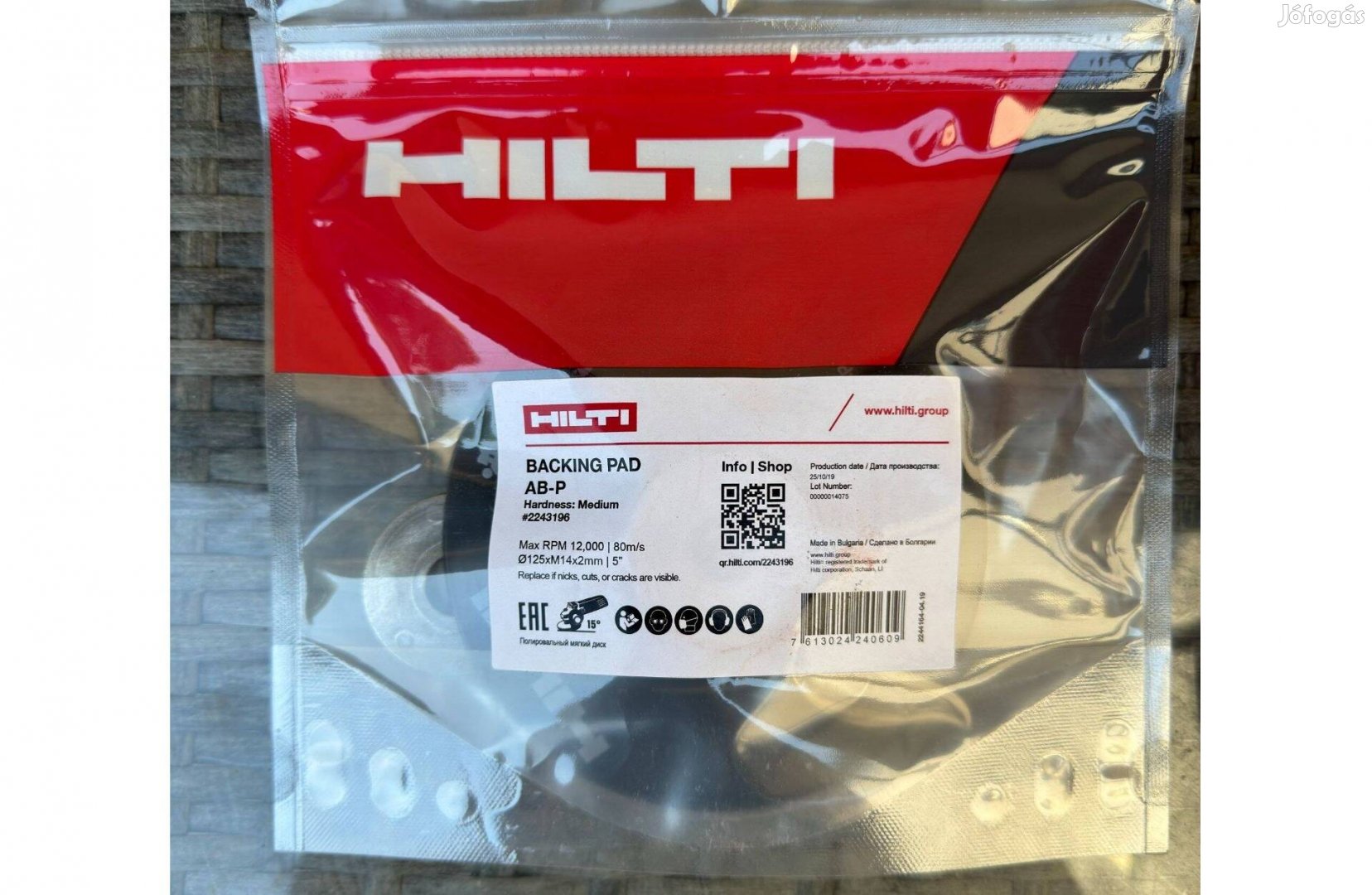 1 db Hilti AB-P Támasztó Alátétlap AB-P 125 Medium #2243196