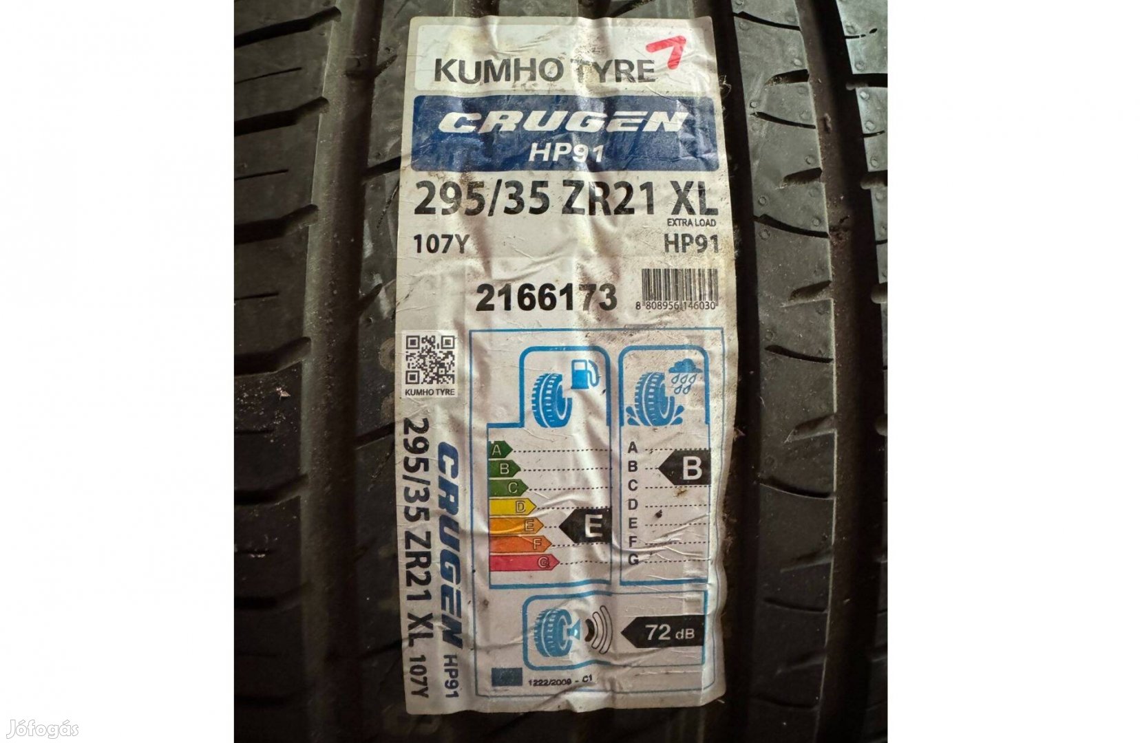1 db Új Kumho Crugen HP91 XL 295/35 R21 107Y Autó Gumi Gumiabroncs
