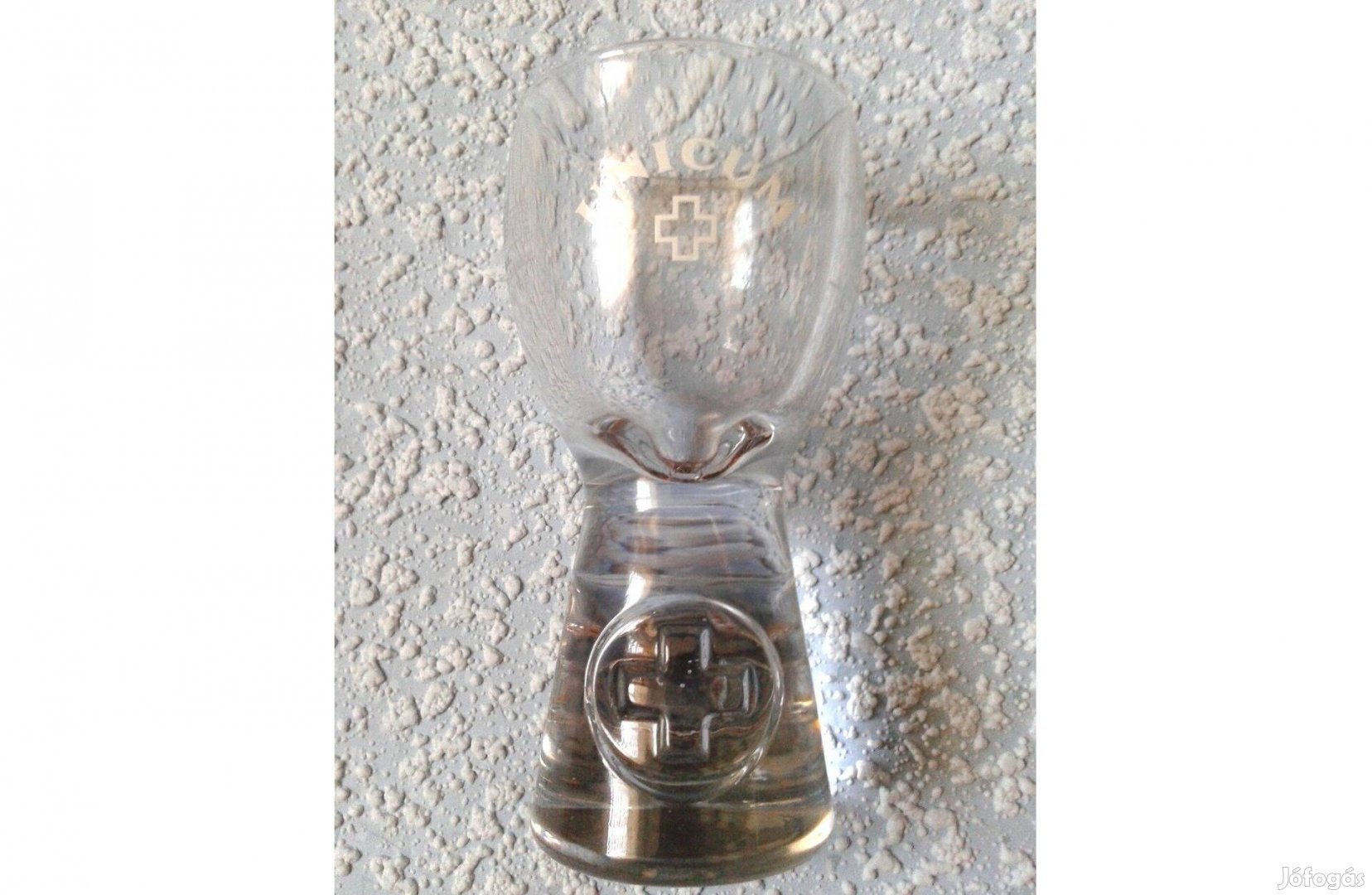 1 db Unicumos vastag talpú üveg pohár