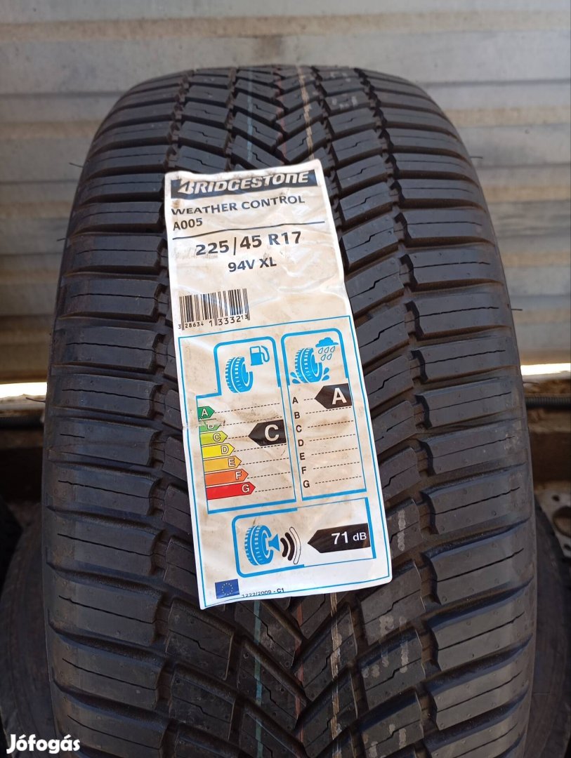 1 db új Bridgestone Weather Control A005 225/45 R17 94V XL 4 évszakos