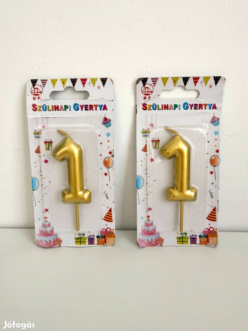 1-es számgyertya 2 db
