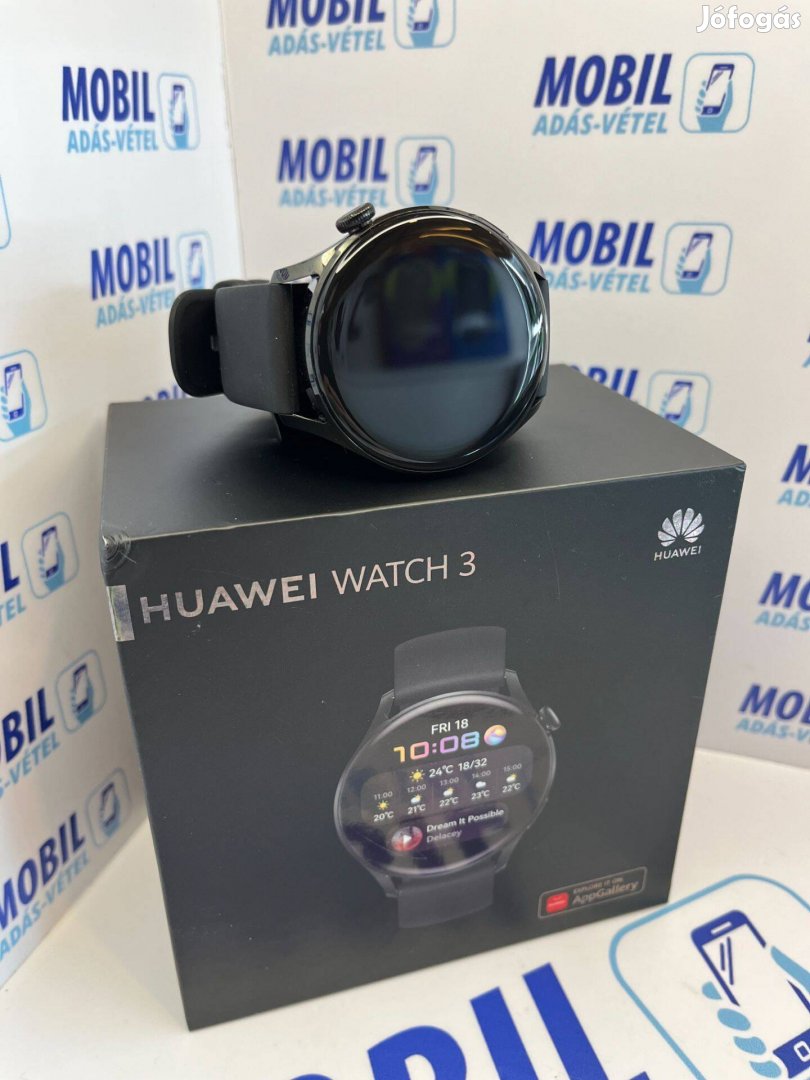 1 év garanciával eladó, okosóra Huawei Watch 3 LTE + Gps, 46mm,