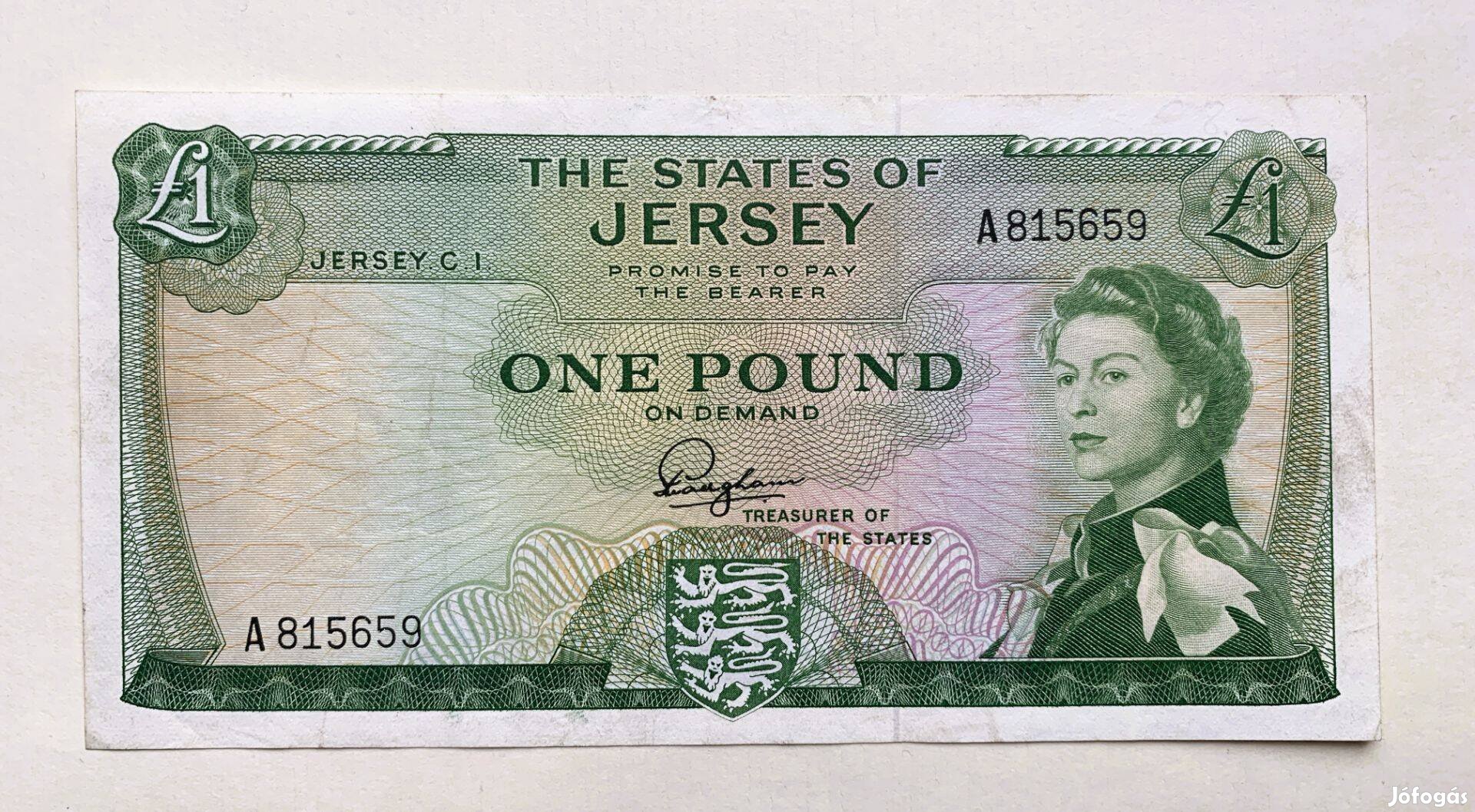 1 font Jersey 1963 bankjegy ritkaság kat. P8a