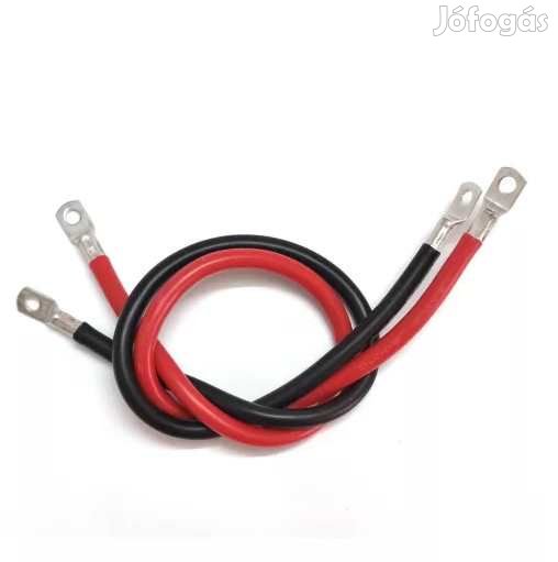 1 pár Inverter/Akkumulátor Kábel 10mm2 8AWG 50cm M8 (5596)