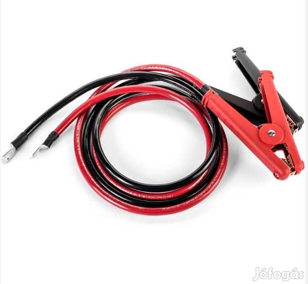 1 pár Inverter/Akkumulátor Kábel 25mm2 4AWG 50cm Csipesz  (5622)
