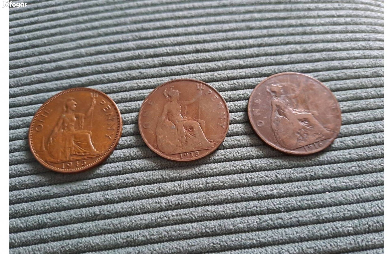 1 penny 1916, 1918, 1945