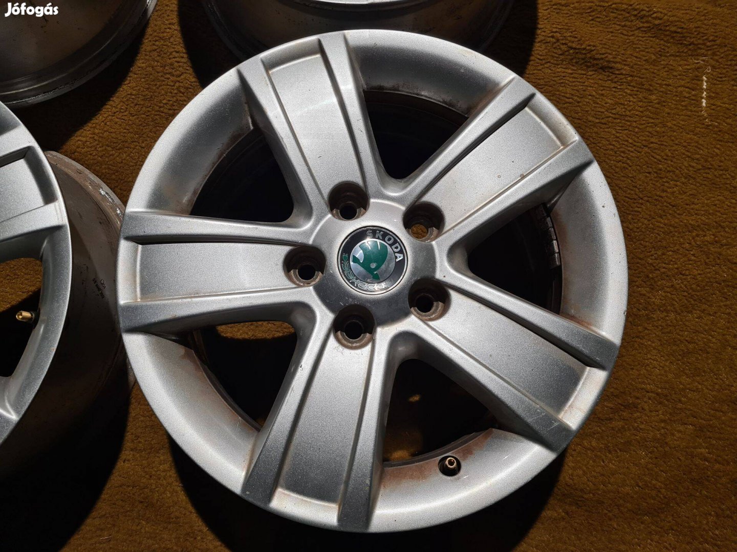 1 szett 15" 5x112 Skoda gyári alufelni