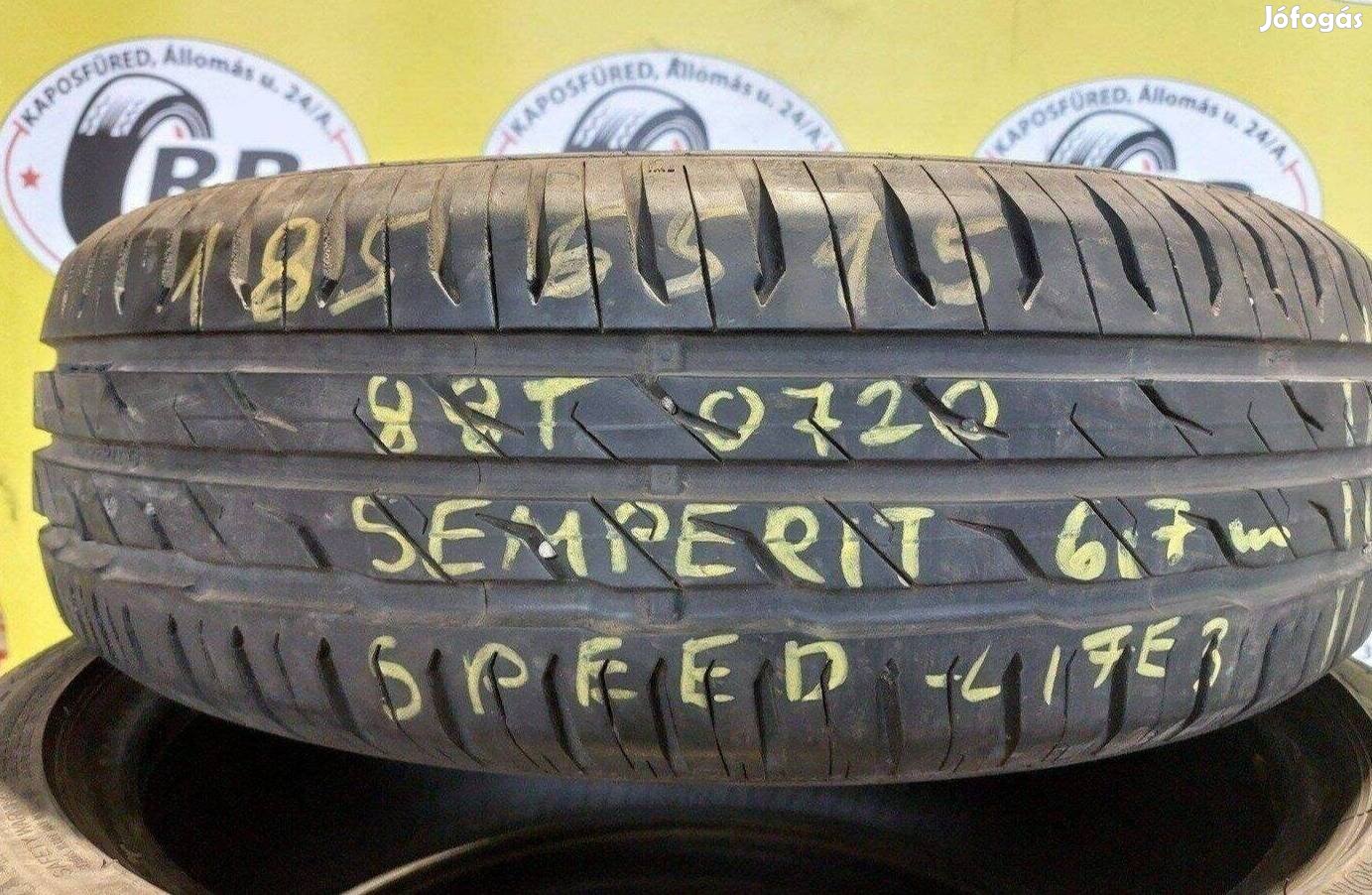 1db 185/65 r15 Semperit nyári 2020 6,7mm 10000 Ft