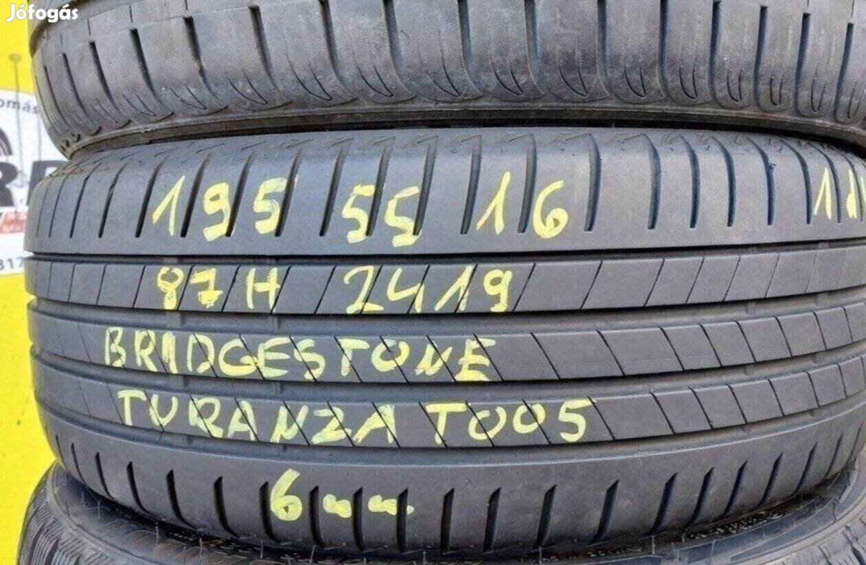 1db 195/55 r16 Bridgestone Turanza T005,,Évjárat:2019,,6mm 12 000 Ft
