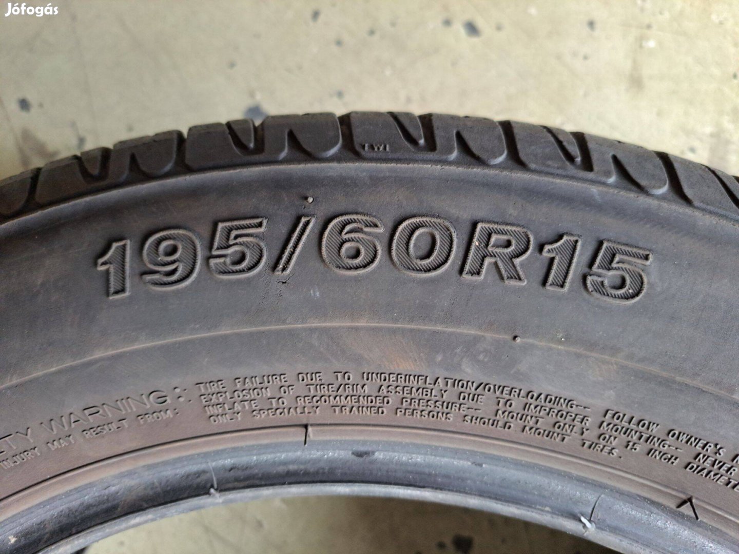 1db 195 60 R15 Firestone TZ300a haszn lt Ny ri gumi elad akci s