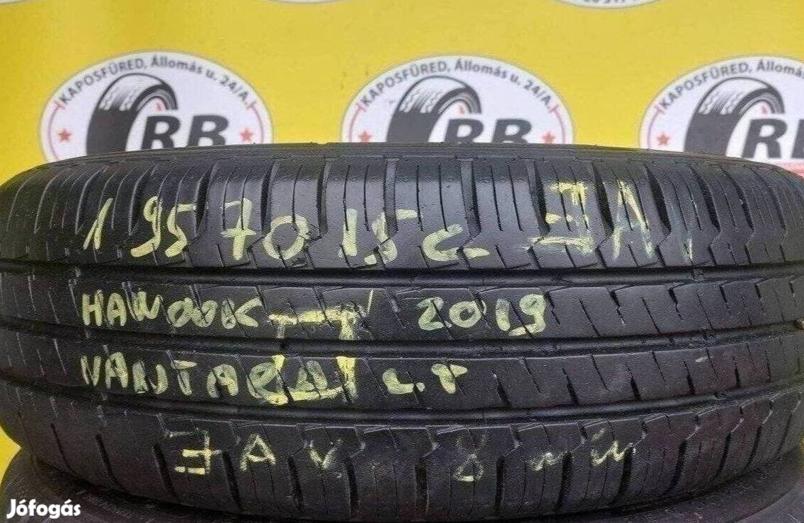 1db 195/70 r15 C Hankook nyári 2019 8mm 15 000 Ft