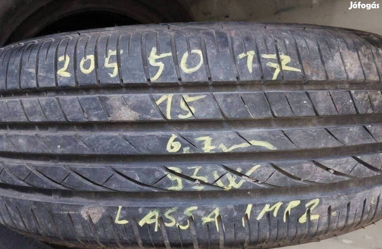 1db 205/50 r17 Lassa Impetus 2 nyári 2015 6,7mm 12000 Ft