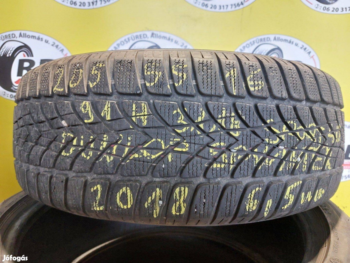 1db 205/55 r16 Dunlop téli 2018 6,5mm 10000 Ft