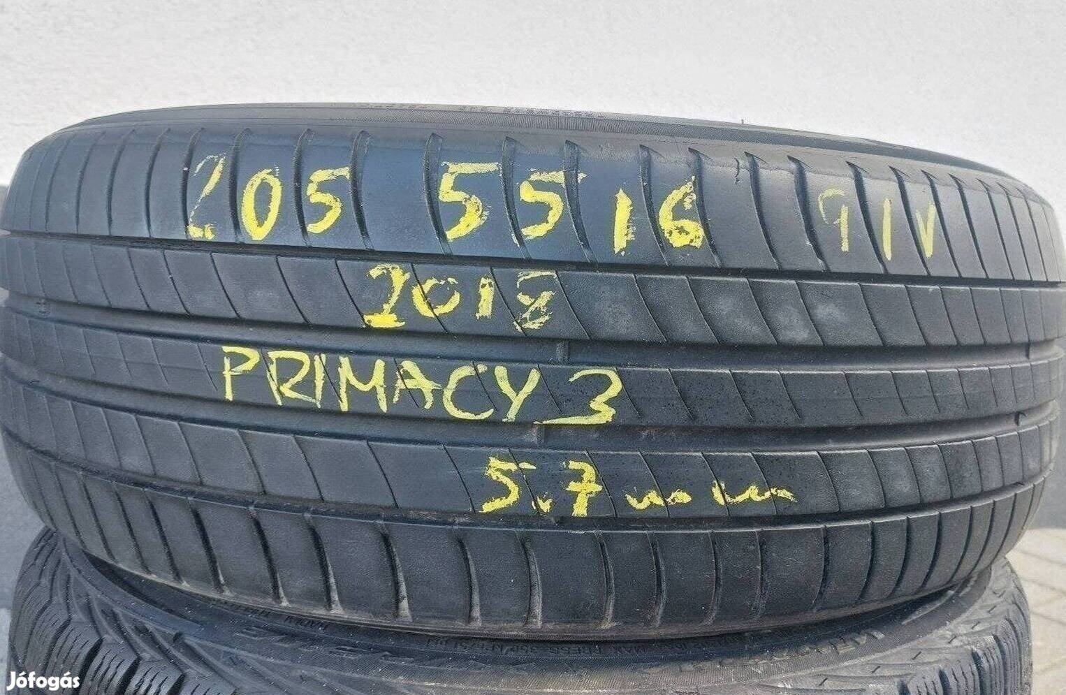 1db 205/55 r16 Michelin nyári 2018 5.7mm 10000ft