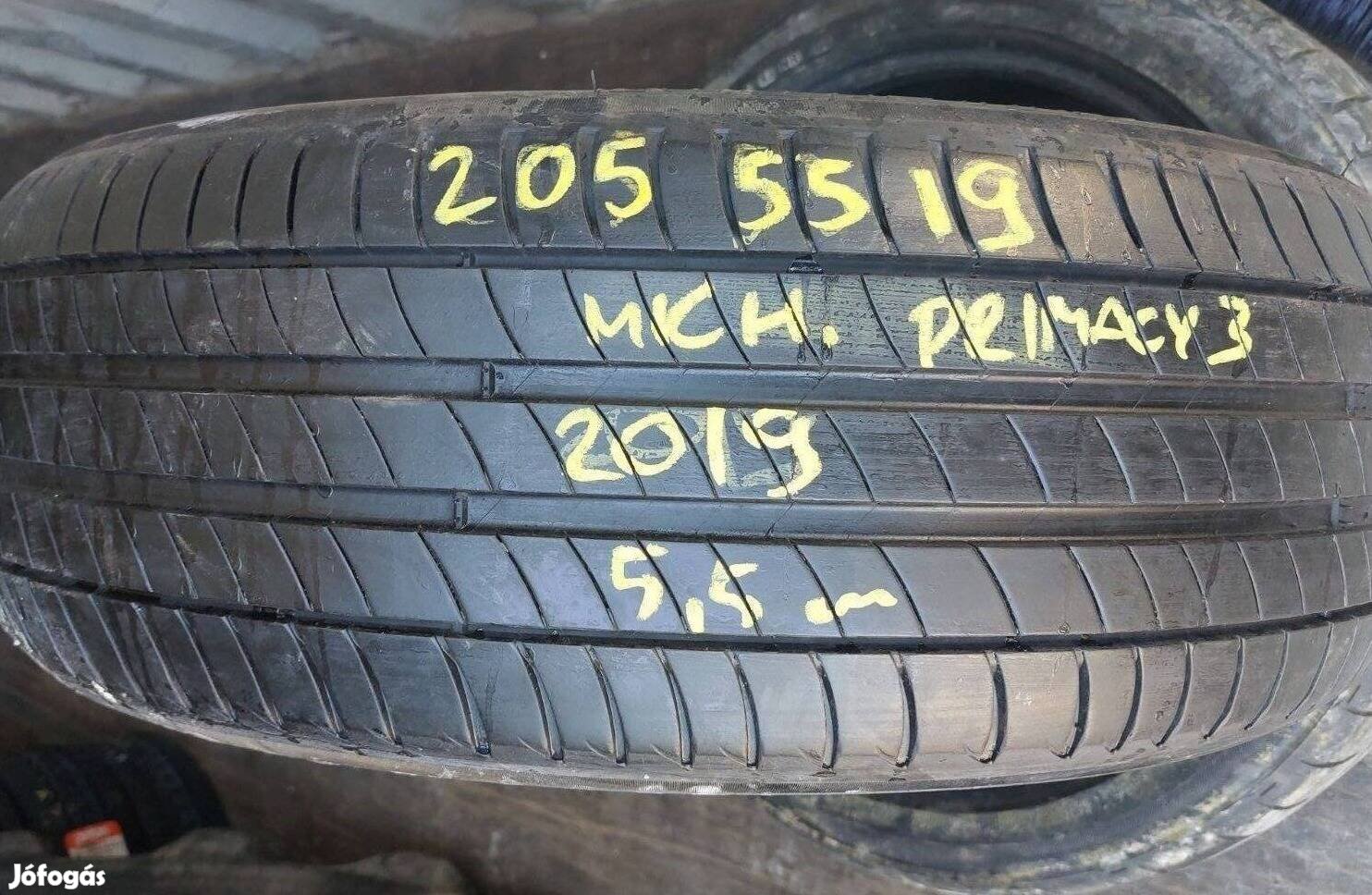 1db 205/55 r19 Michelin Primacy 3 nyári 2019 5,5mm 20000 Ft