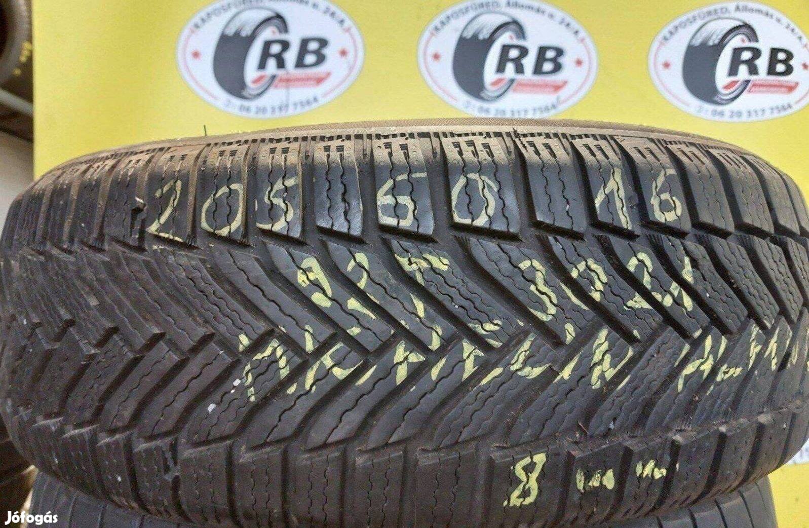 1db 205/60 r16 Michelin Alpin 6 téli 2021 8mm 20000 Ft