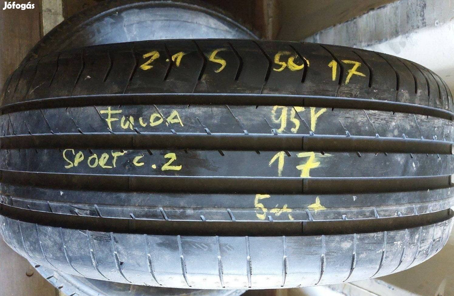 1db 215/50 r17 Fulda Sport C 2 nyári 2017 5mm 12000 Ft