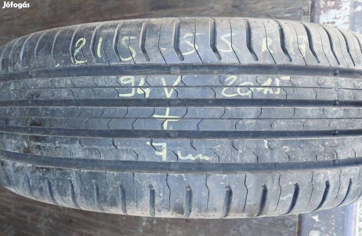 1db 215/55 r17 Continental Eco Contact nyári 2015 7mm 20000 Ft