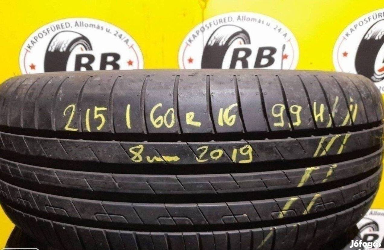 1db 215/60 r16 Goodyear nyári 2019 8mm 22500 Ft