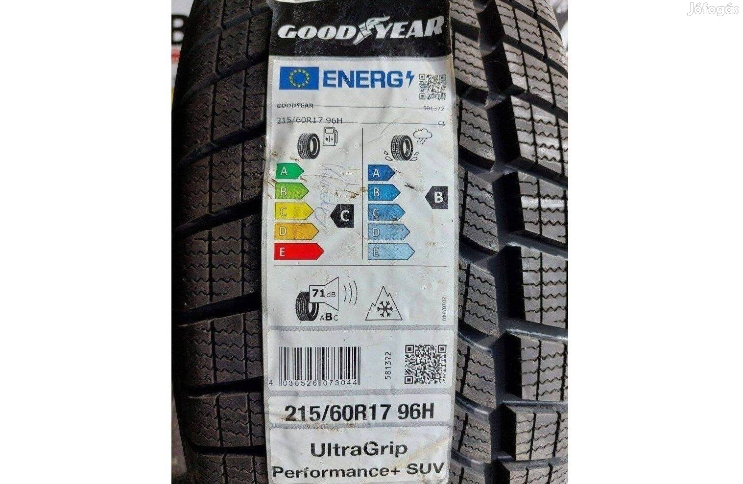 1db 215/60 r17 Új Goodyear téli gumi 2021 40000ft