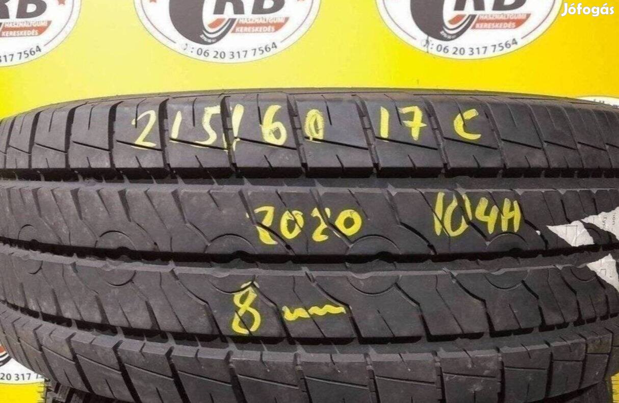 1db 215/60 r17c Semperit 2020 8mm 20000 ft