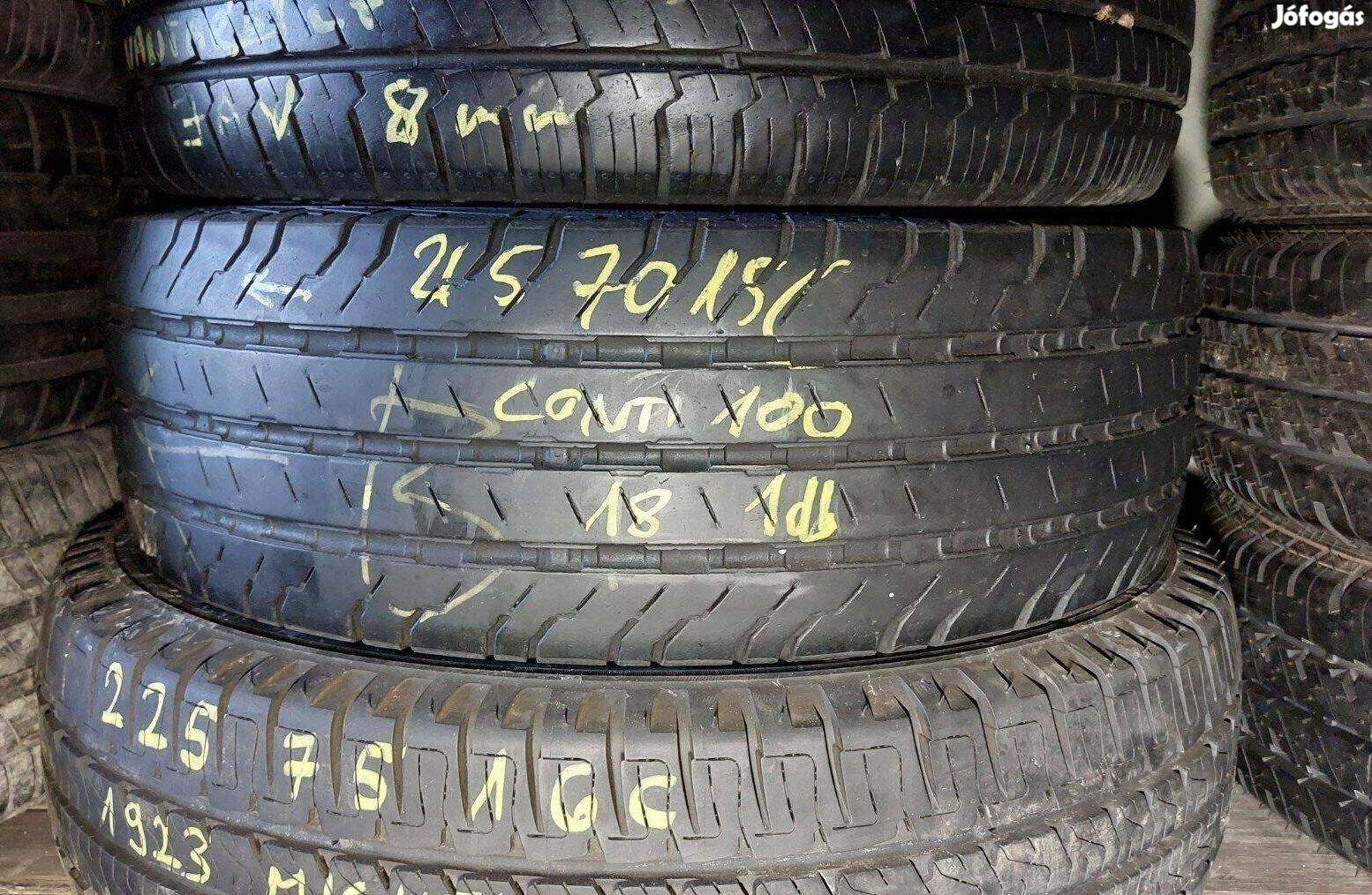 1db 215/70 r15 c Continental nyári 2018 7mm 13500 Ft