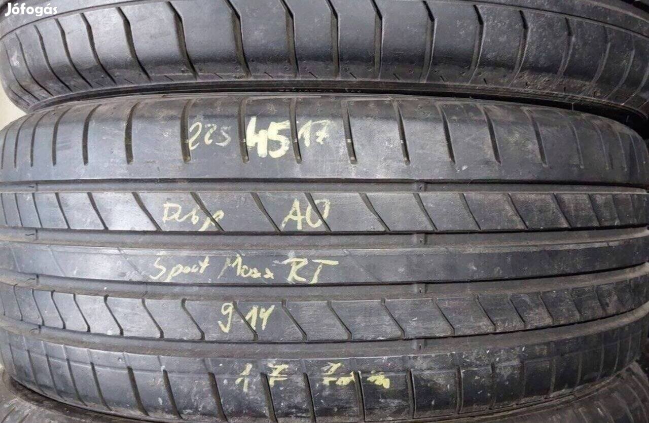1db 225/45 r17 Dunlop Sportmaxx RT A0 nyári 2017 7mm 15000 Ft