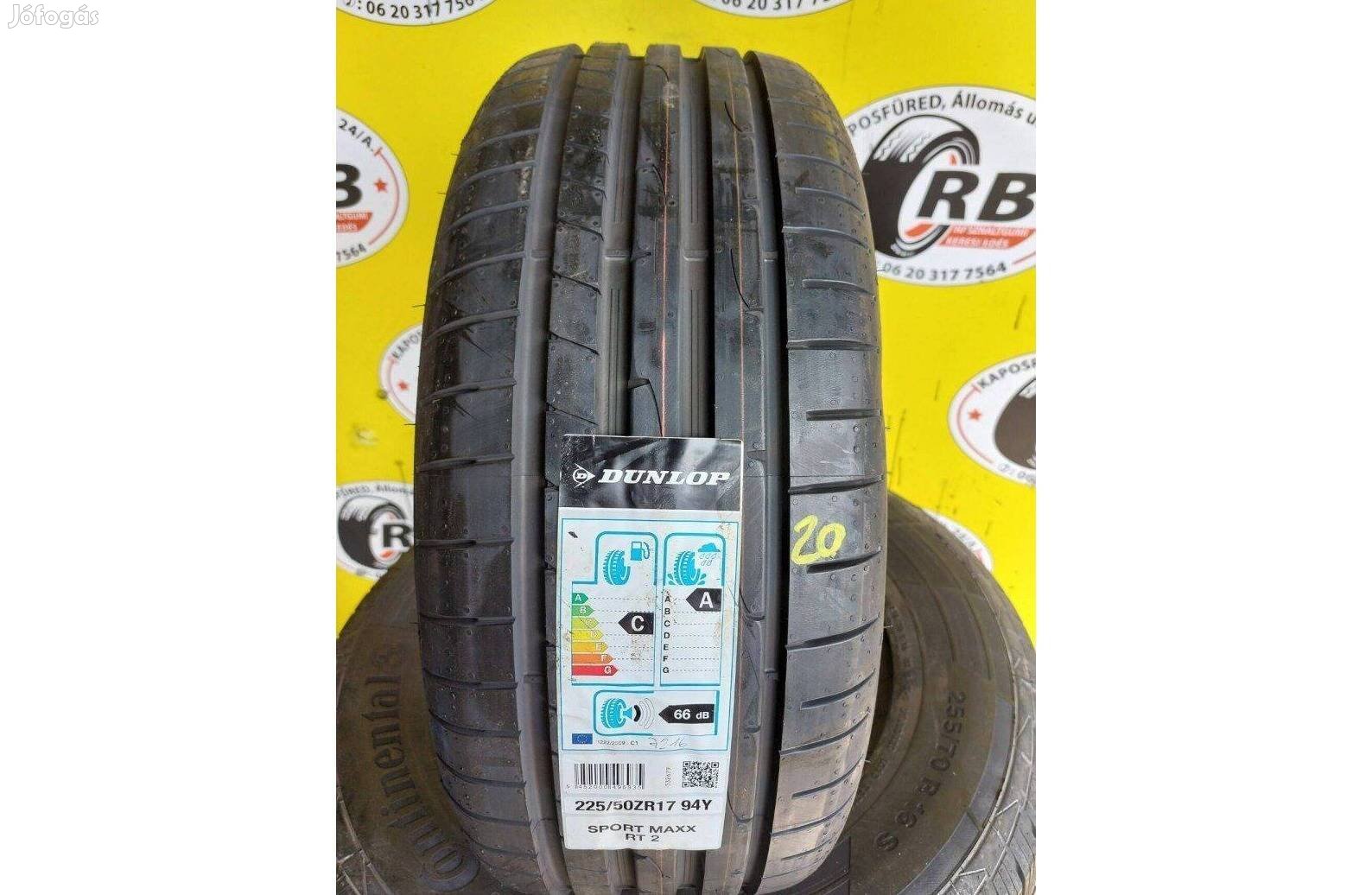 1db 225/50 r17 Új Dunlop nyári 2020 20000ft