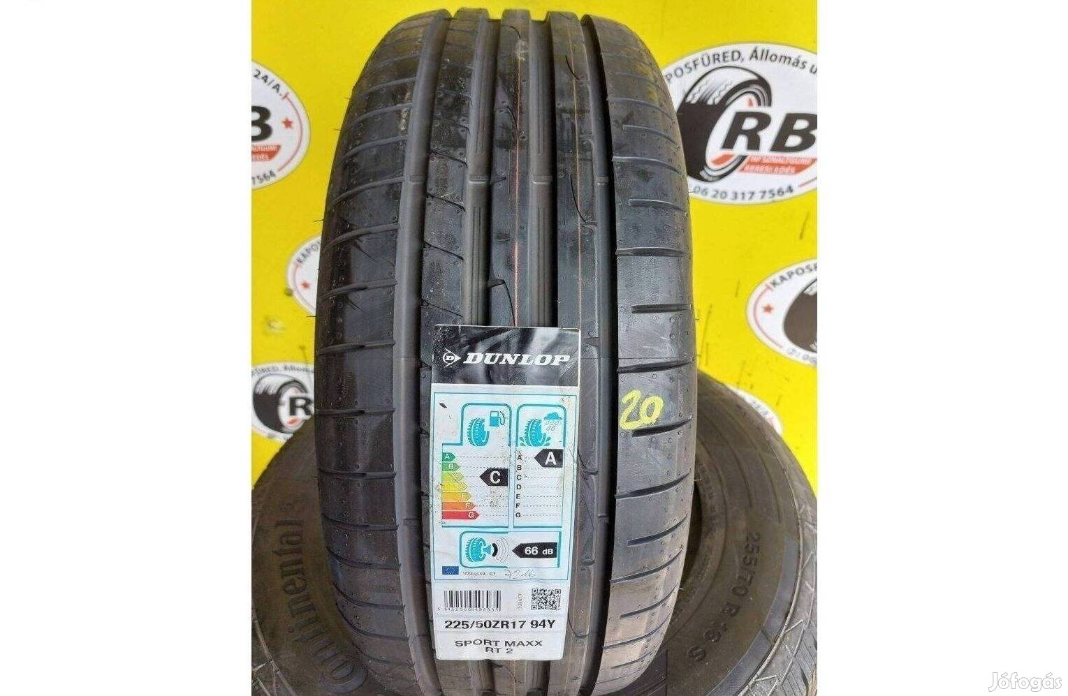 1db 225/50 r17 Új Dunlop nyári 2020 20000ft