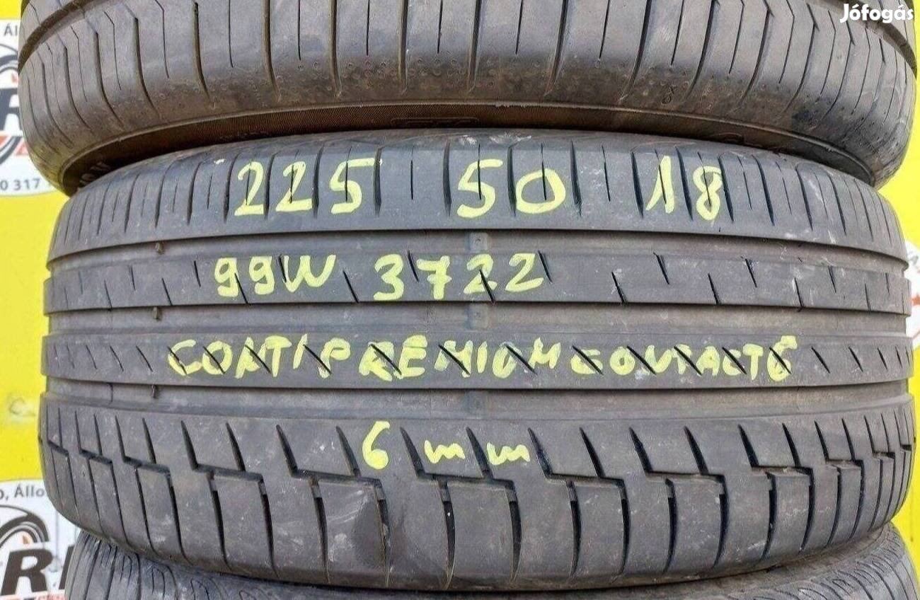 1db 225/50 r18 Continental Premiumcontact6,,Évjárat:2022,,6mm 20 000Ft