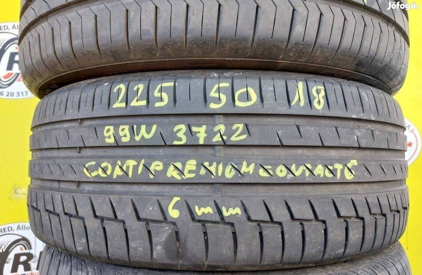 1db 225/50 r18 Continental Premiumcontact6,,Évjárat:2022,,6mm 20 000Ft