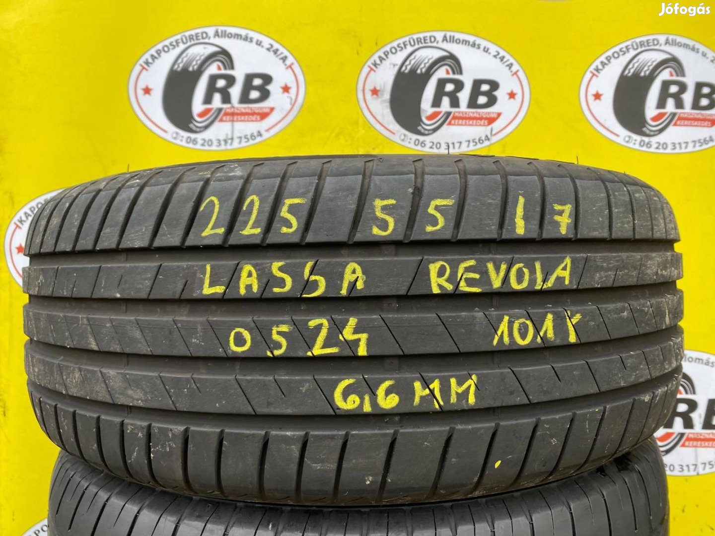 1db 225/55 r17 Lassa nyári 2024, 6,6mm, 25000ft