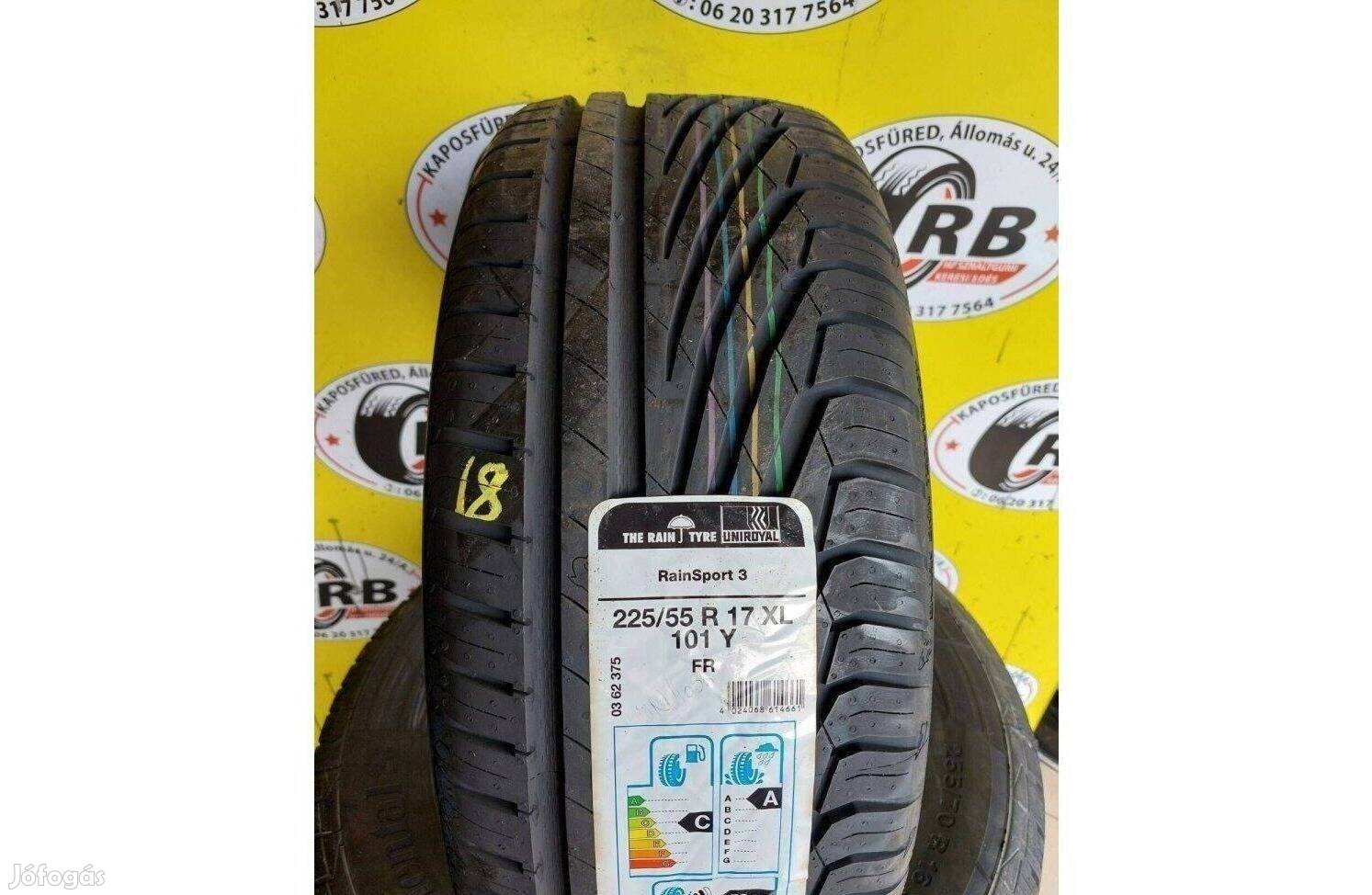 1db 225/55 r17 Uniroyal Rainexpert3,,Évjárat:2018 25 000 Ft