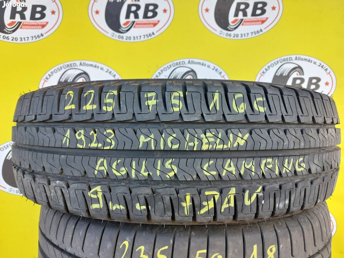 1db 225/75 r16C Michelin Agilis Camping,,Évjárat:2023,,9mm