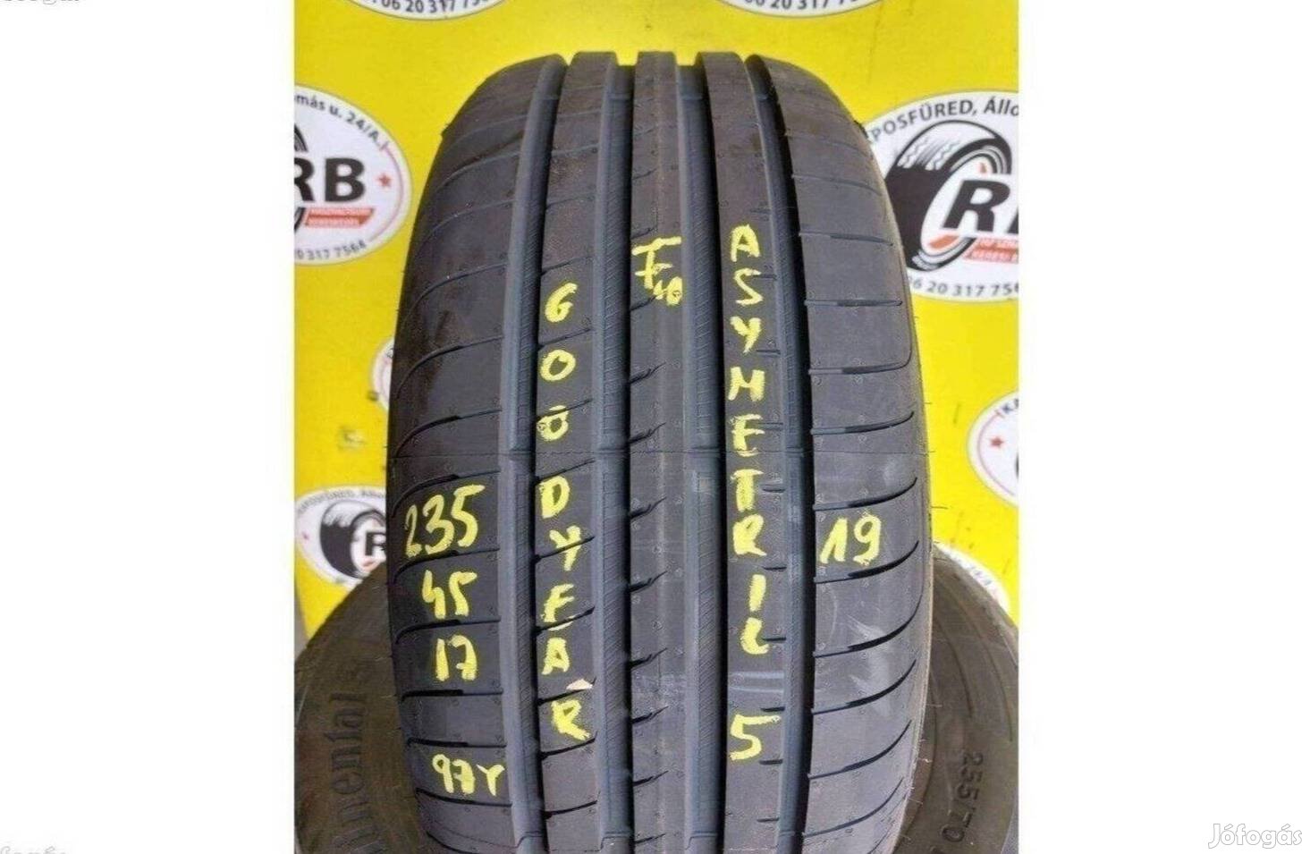 1db 235/45 r17 Új Goodyear nyári 2019 20000ft