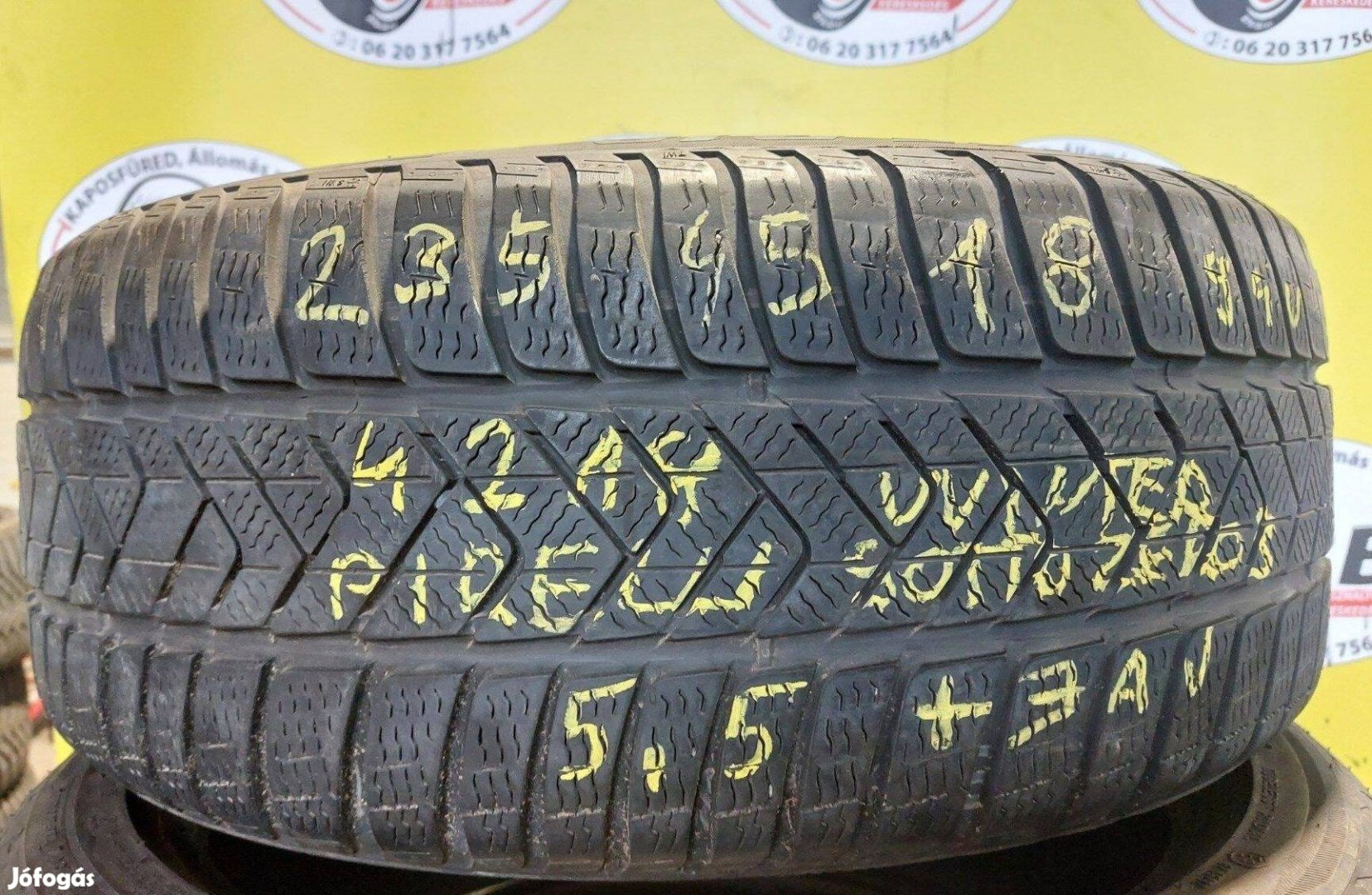 1db 235/45 r18 Pirelli Soto Zero téli 2018 5,5 mm 10000 Ft