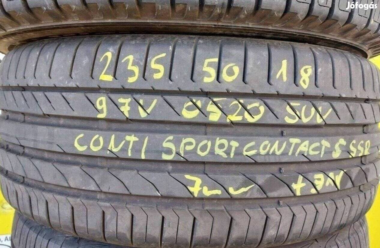 1db 235/50 r18 Continental Sportcontact5 SSR,,Évj:2020,,7mm 30000ft