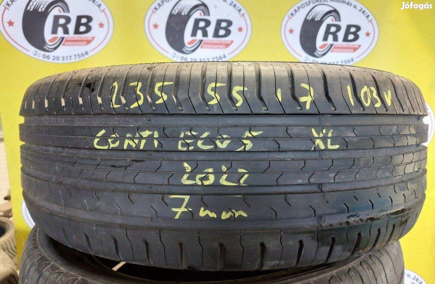 1db 235/55 r17 Continental nyári 2022 7mm 25000 Ft