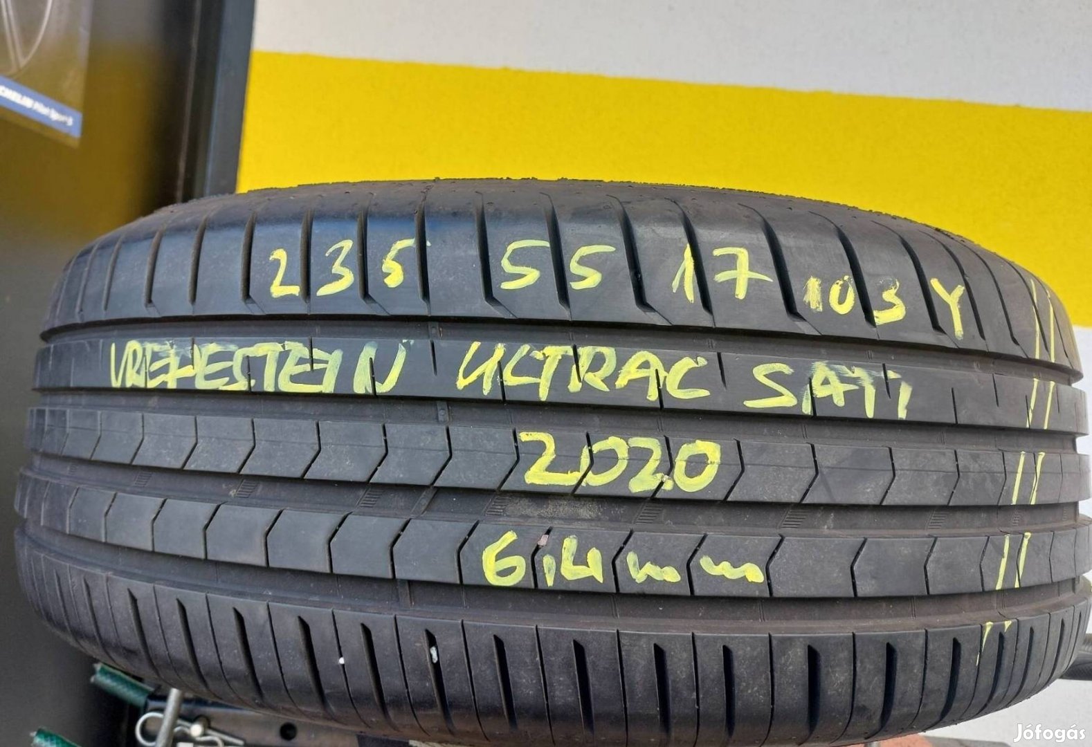 1db 235/55 r17 vredestein nyári használt 2020 6.4mm