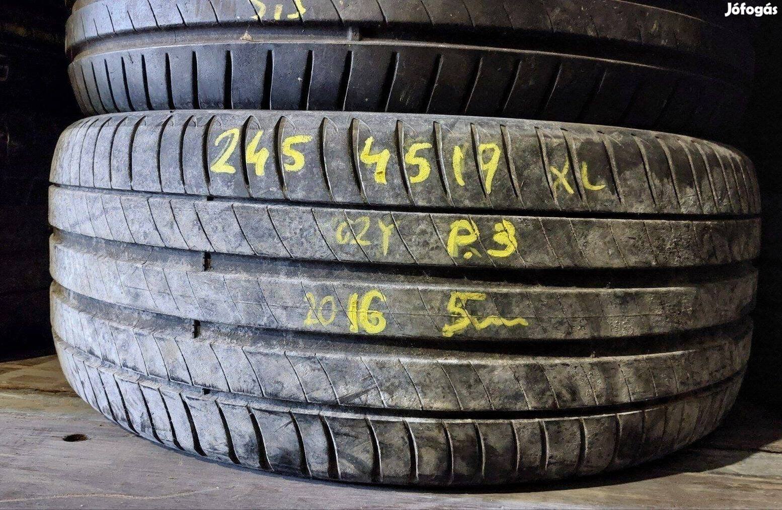 1db 245/45 r19 Michelin Primacy 3 nyári 2016 5mm 13000 Ft