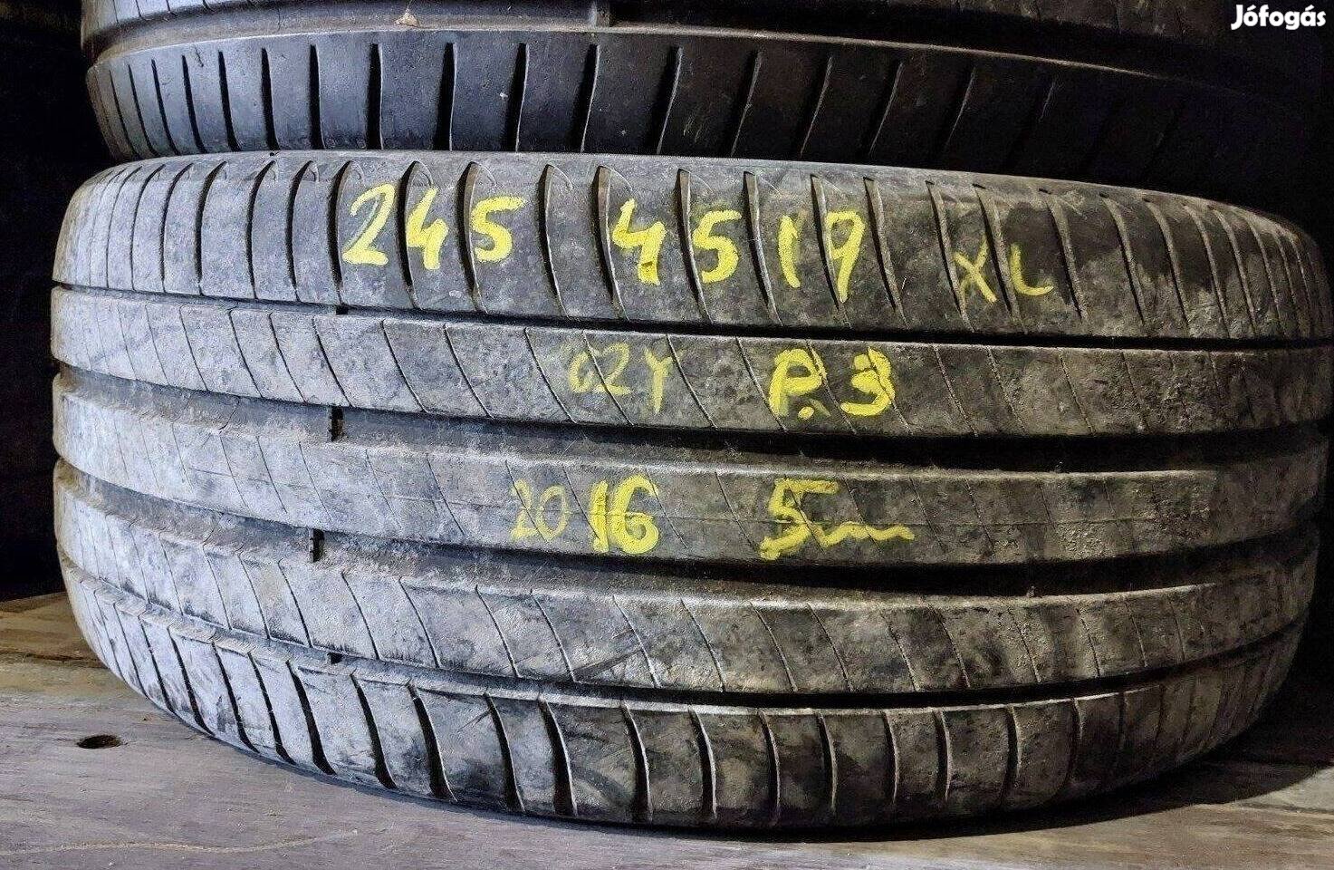 1db 245/45 r19 Michelin Primacy 3 nyári 2016 5mm 13000 Ft