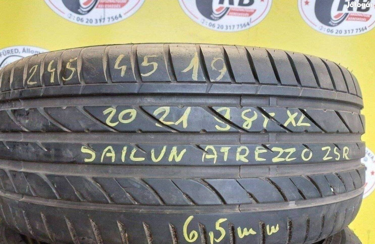 1db 245/45 r19 Sailun nyári 2021 6,5mm 15000 Ft