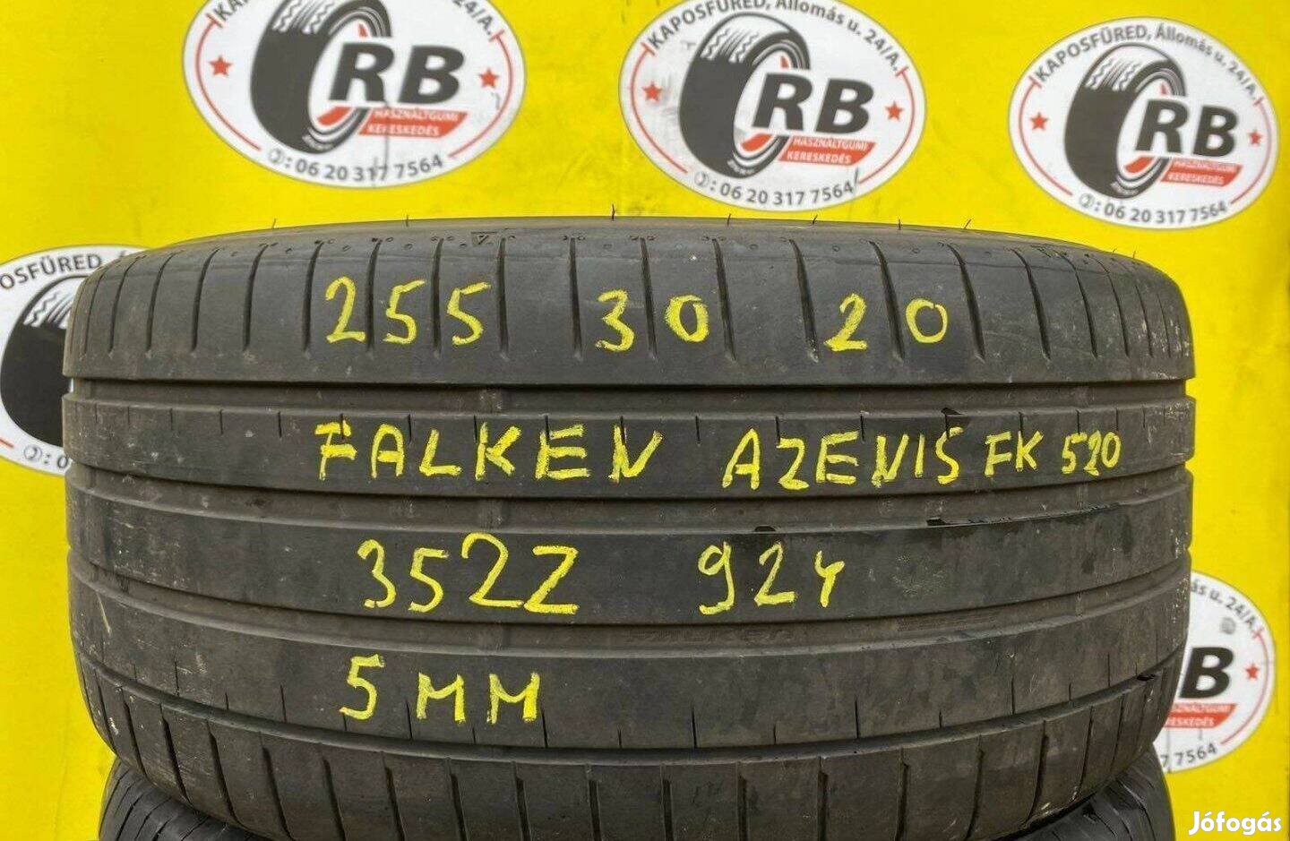 1db 255/30 r20 Falken nyári 2022, 5mm, 20000ft