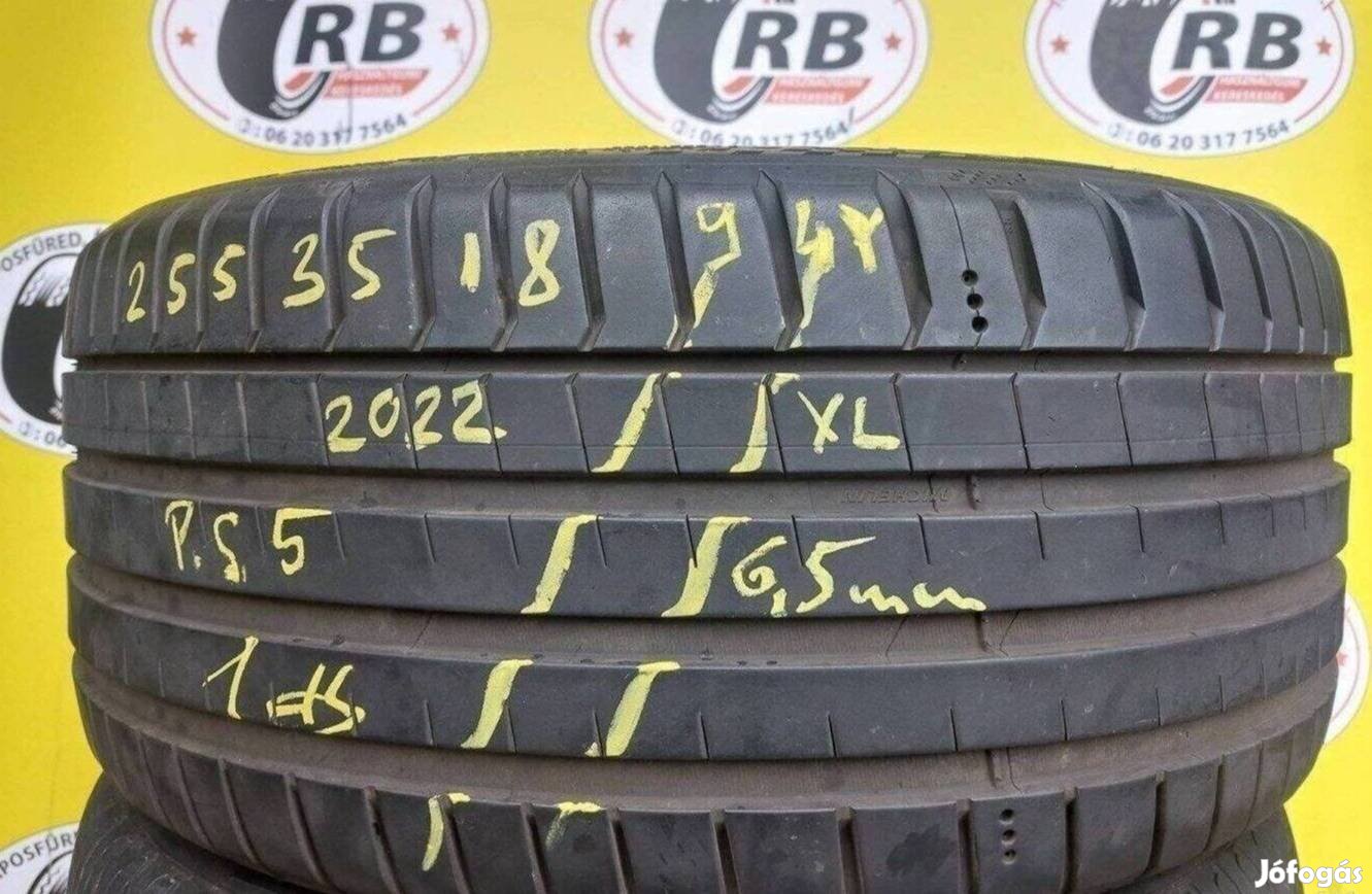 1db 255/35 r18 Michelin nyári 2022 6.5mm 35 000 Ft