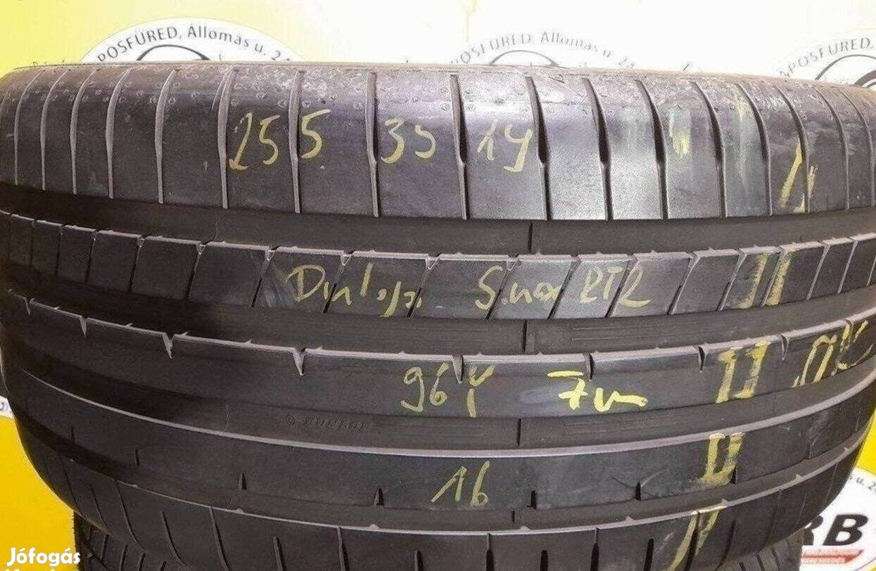 1db 255/35 r19 Dunlop Sportmaxxrt,,Évjárat2016,,7mm 25000ft