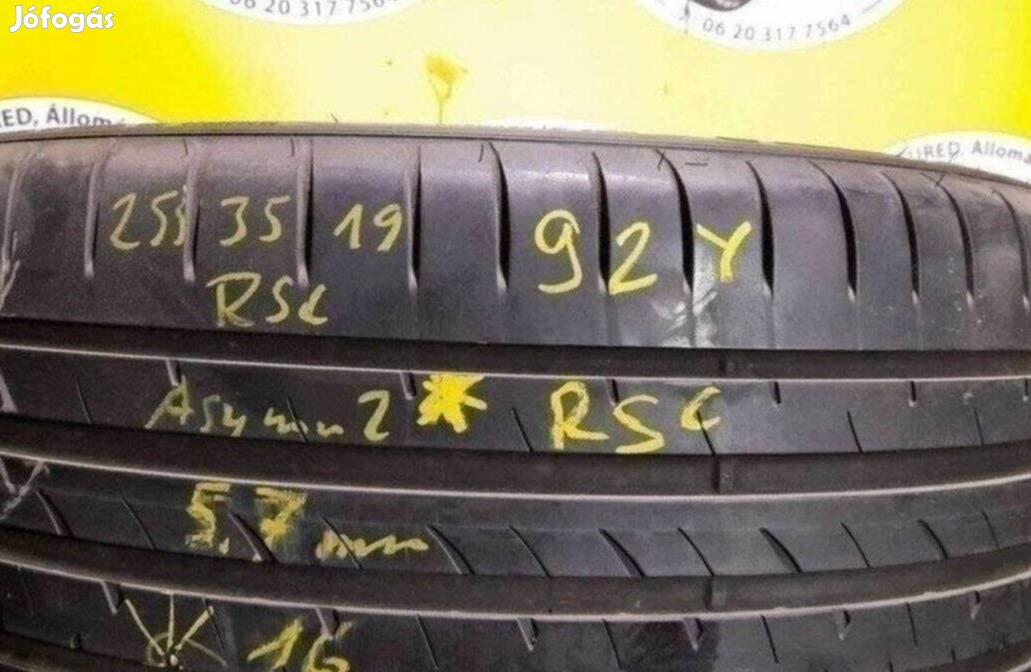 1db 255/35 r19 Goodyear nyári 2016 5,7mm 10 000 Ft