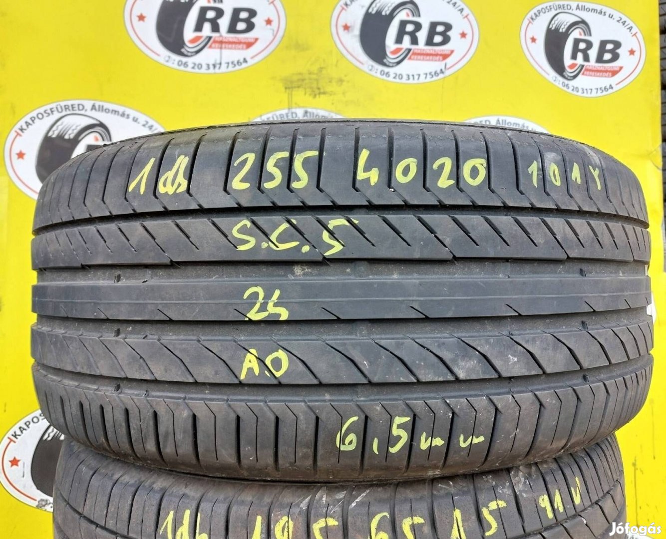 1db 255/40 r20 Continental SC5,,Évjárat:2024,,6.4mm