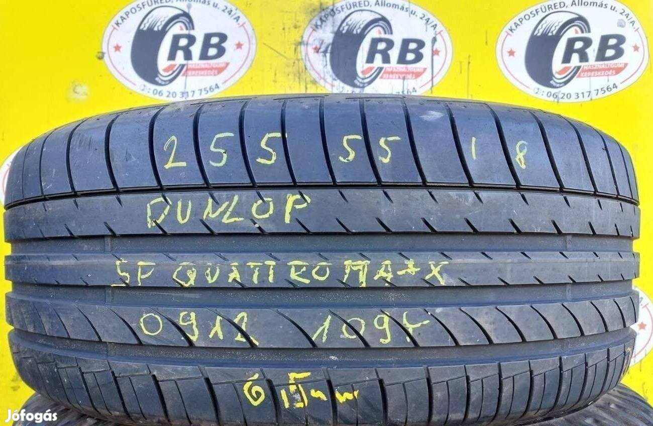 1db 255/55 r18 Dunlop nyári 2012 6,5mm 20000 Ft
