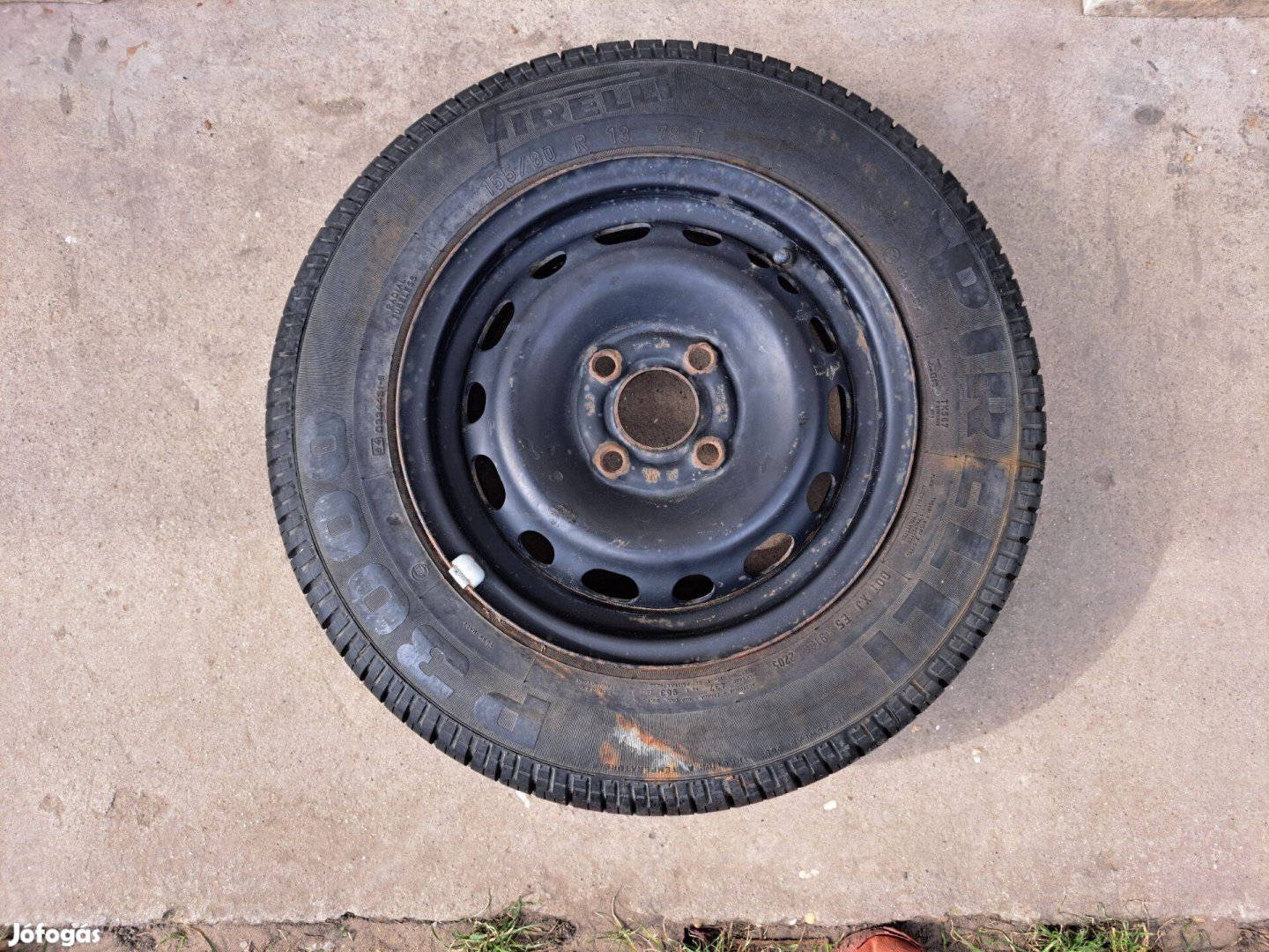 1db 4x100 13" Opel Daewoo gyári GM Acélfelni lemezfelni pótkerék Eladó