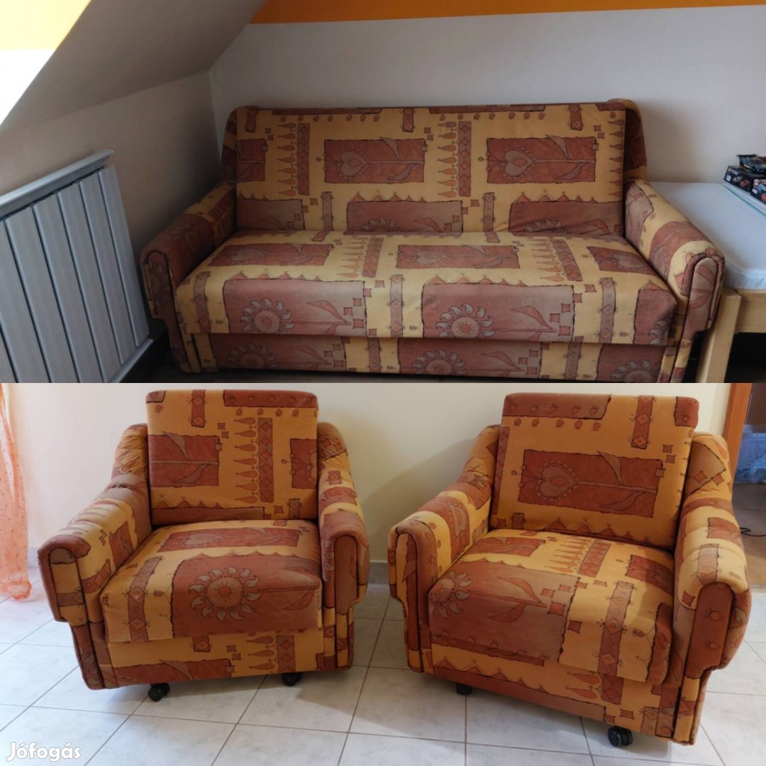 1db kanapéágy és 2db fotel